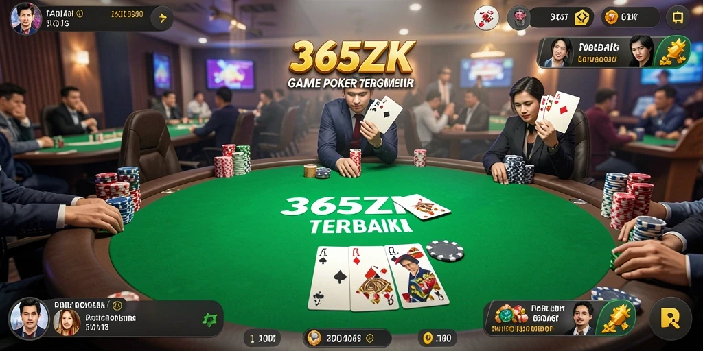 Tampilan seru gameplay Poker di 365ZK.