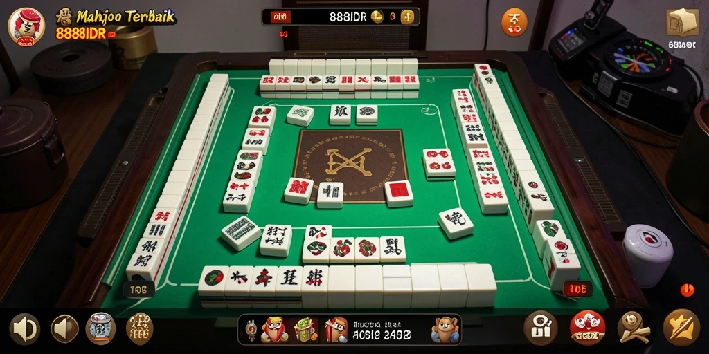 Screenshot gameplay 888IDR menampilkan aksi seru permainan Mahjong.