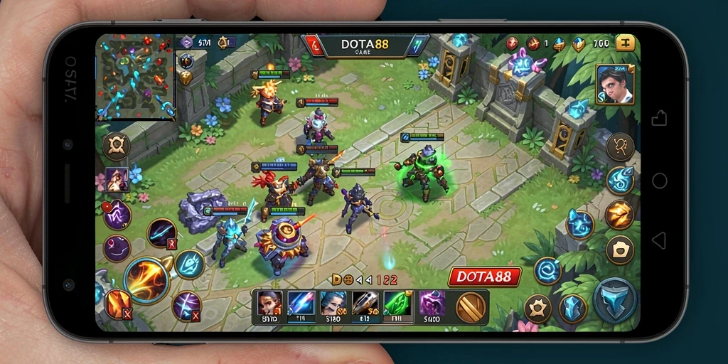 Screenshot gameplay DOTA88 menampilkan karakter yang beraksi dalam sistem Idle.