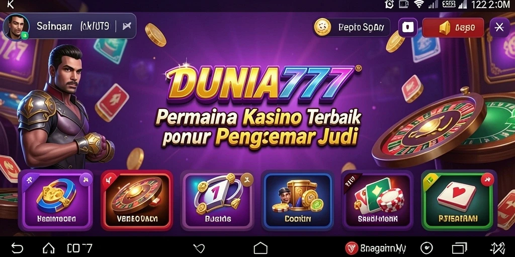 Screenshot gameplay DUNIA777 yang menampilkan aksi kasino yang mendebarkan.