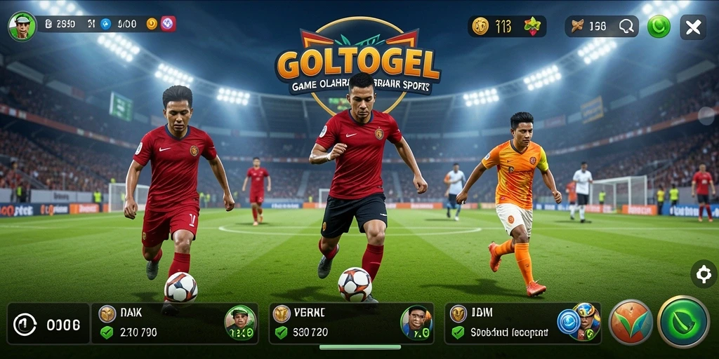 Screenshot gameplay GOLTOGEL yang menampilkan aksi olahraga seru.