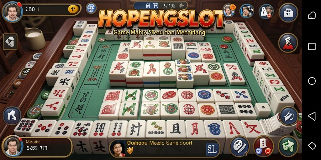 Gambar tampilan gameplay Mahjong yang mendebarkan di HOPENGSLOT.
