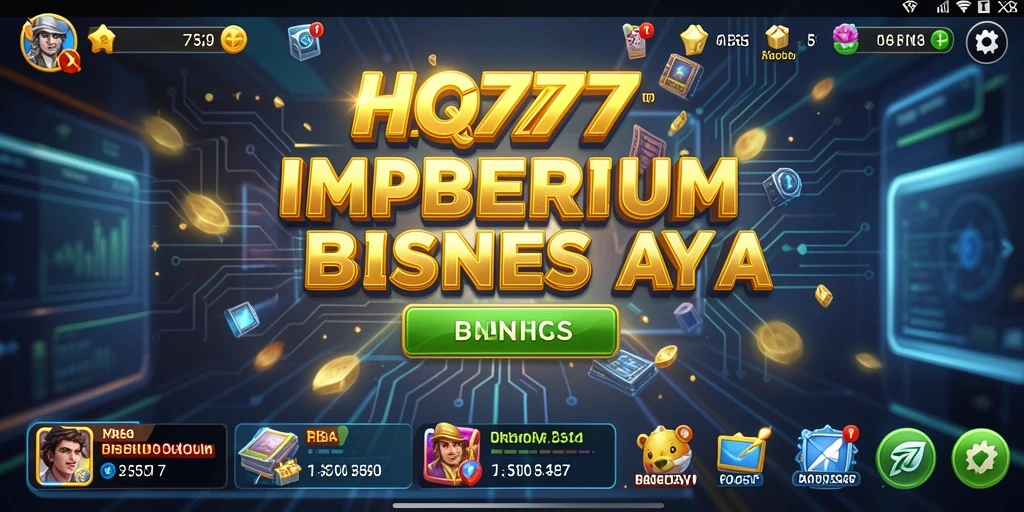 Screenshot gameplay HQ777 yang menunjukkan pengelolaan bisnis yang dinamis.