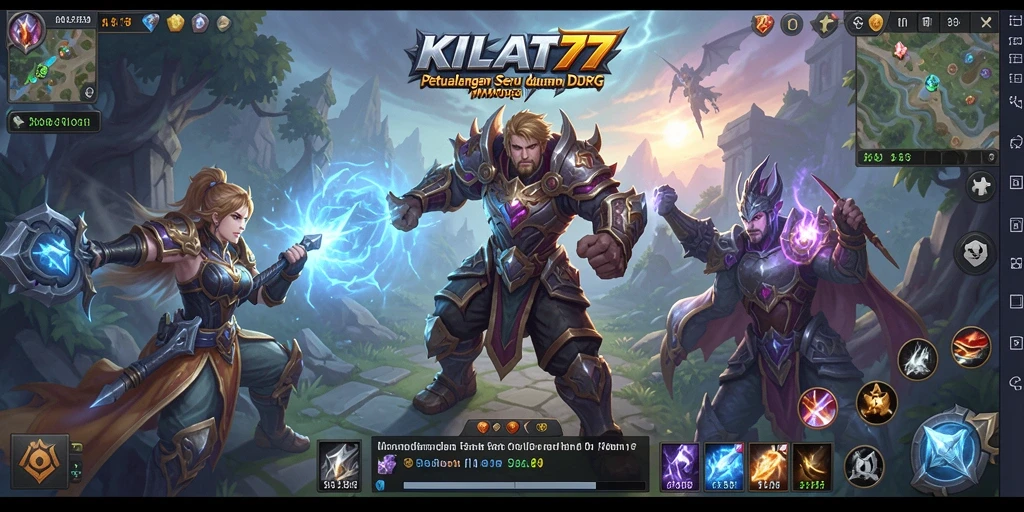 Tampilan gameplay KILAT77 yang penuh aksi dan petualangan fantastis.