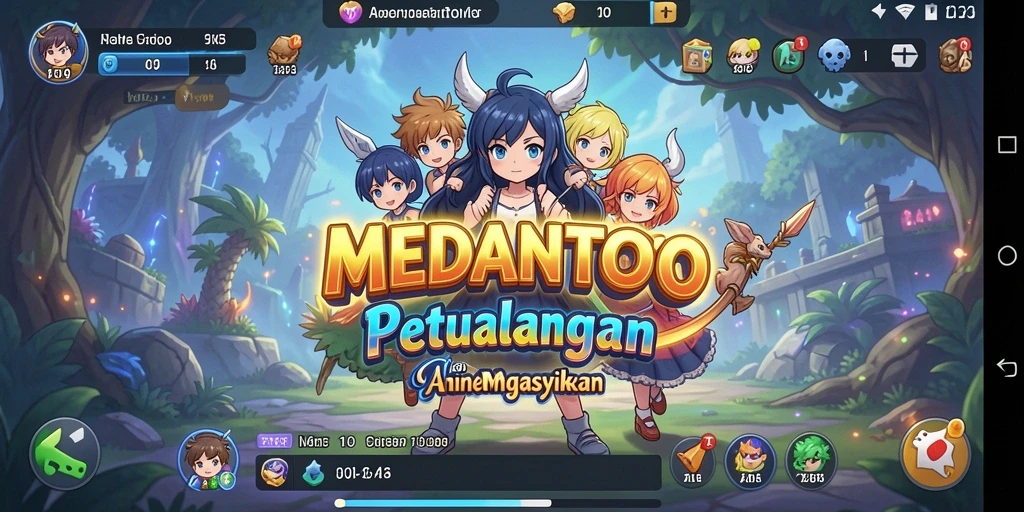 Tampilan gameplay MEDANTOTO yang imersif dalam dunia anime.
