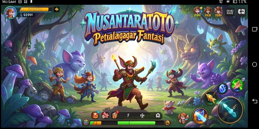 Tangkapan layar menampilkan aksi petualangan yang menegangkan di NUSANTARATOTO.