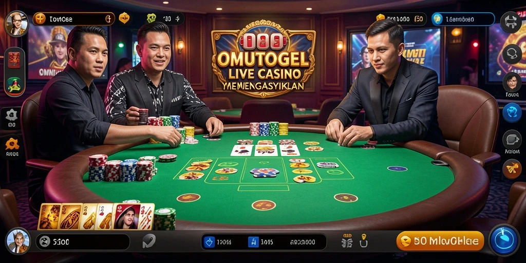 Tampilan menarik dari gameplay Live Casino di OMUTOGEL.