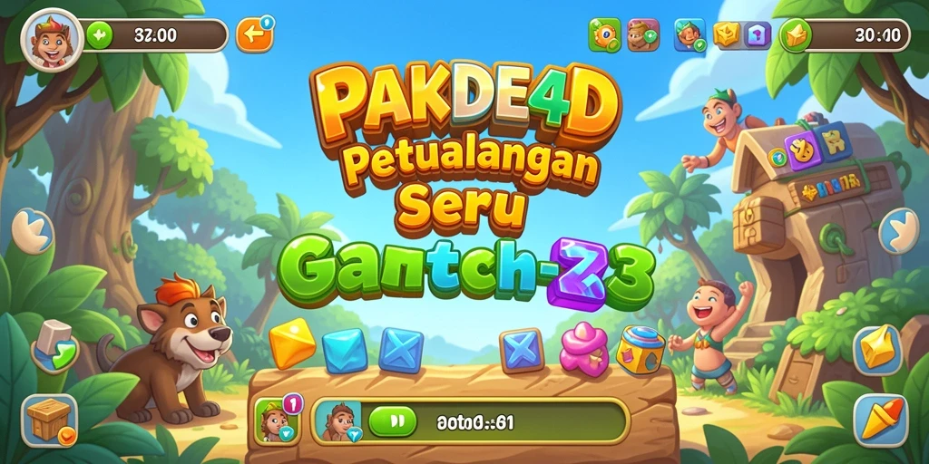 Tampilan gameplay seru PAKDE4D dengan tantangan Match-3.