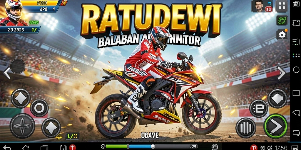 Tampilan mendebarkan dari balapan motor di RATUDEWI.