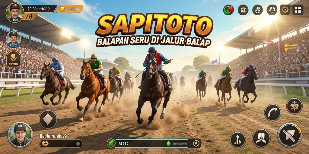 Gameplay menegangkan di SAPITOTO dengan trek balapan yang menantang.