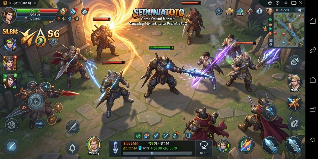 Screenshot utama SEDUNIATOTO yang memperlihatkan gameplay strategi.