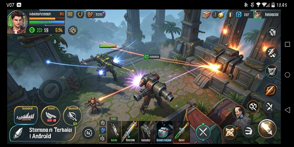 Tampilan gameplay V07 yang memukau dalam pertempuran strategi.